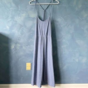 Blue and white striped J.Crew maxi dress